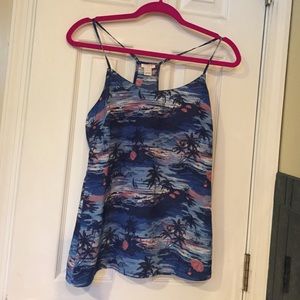J crew Silk Hawaiian tank